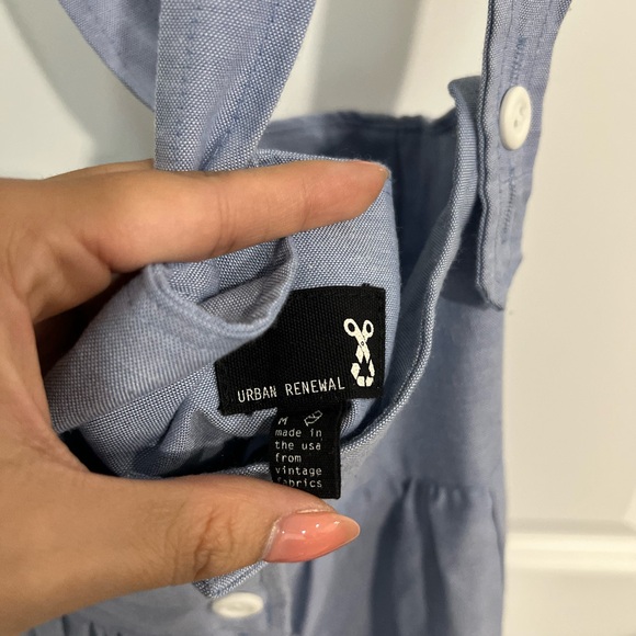 Urban Renewal Light Blue Overall Skirt - Picture 3 of 3